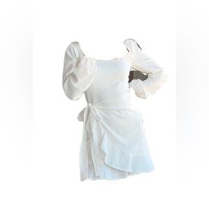 Princess Polly the villa mini dress: White